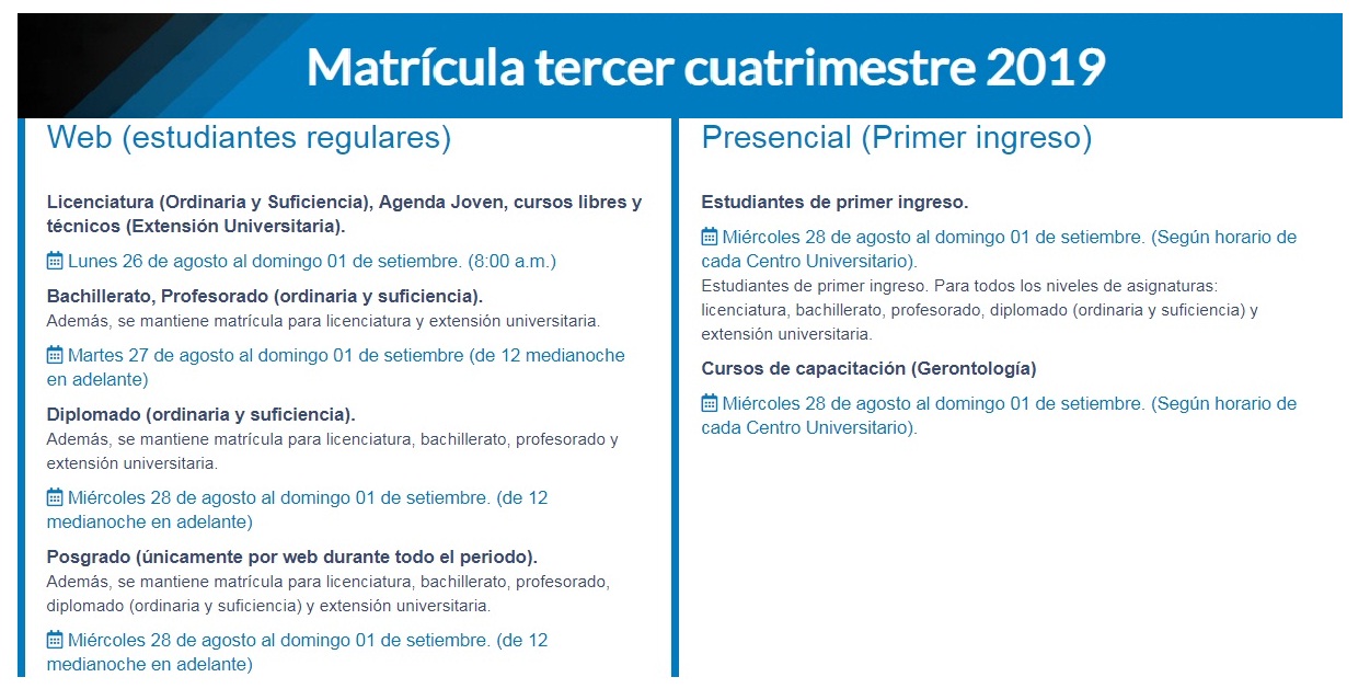 Horario matri