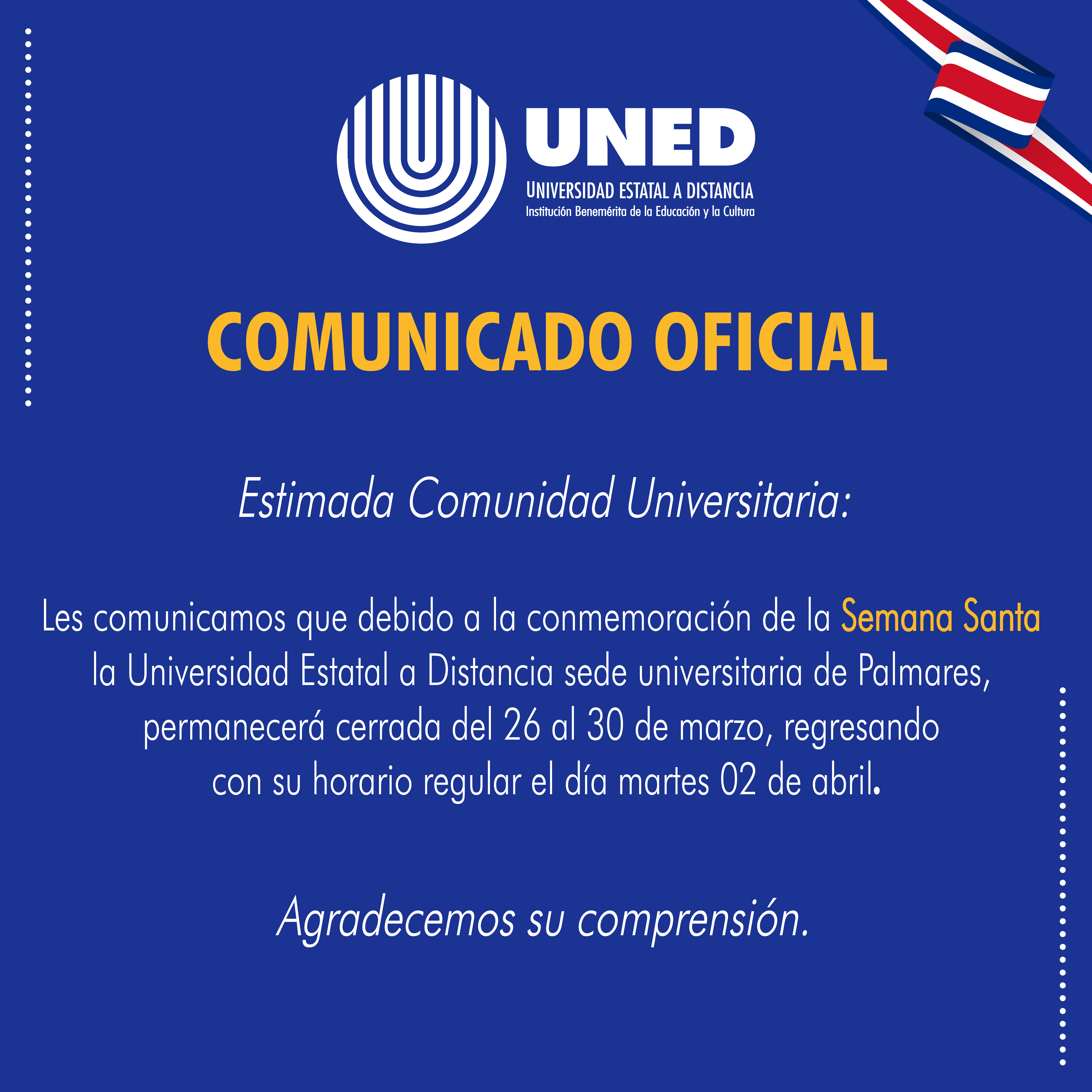 13 Comunicado Semana Santa