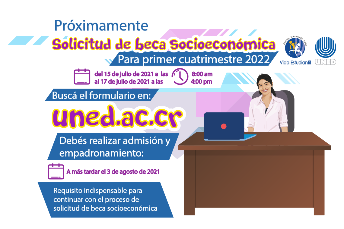 IMAGEN SOLICITUD DE BECA 15 AL 17 DE JULIO 2021 UNED