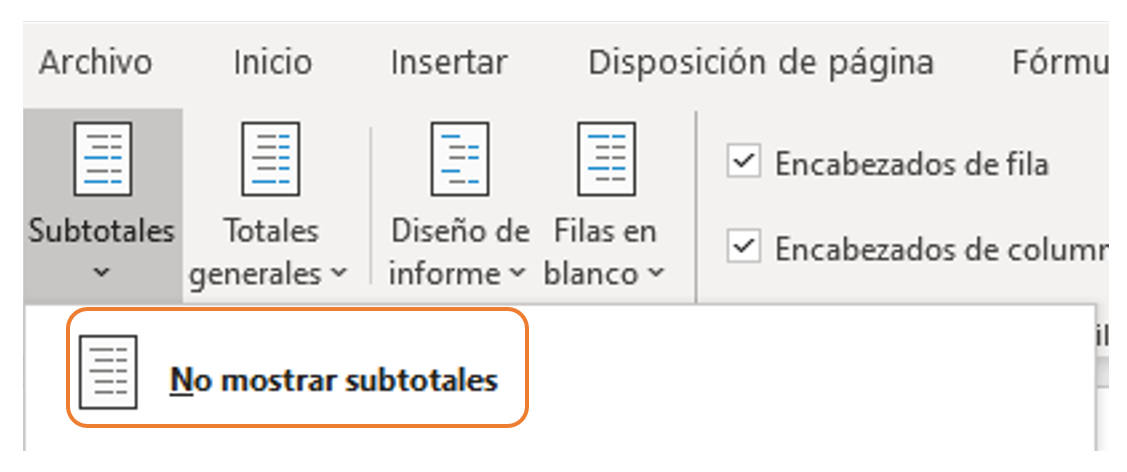 SUBTOTALES