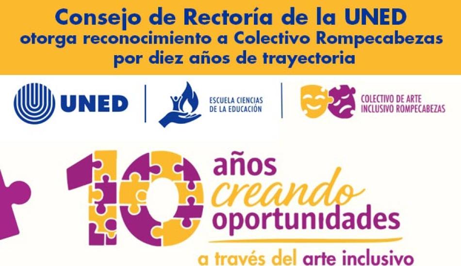 imagen de Consejo de Rectoría otorga reconocimiento al Colectivo Rompecabezas por 10 años de trayectoria
